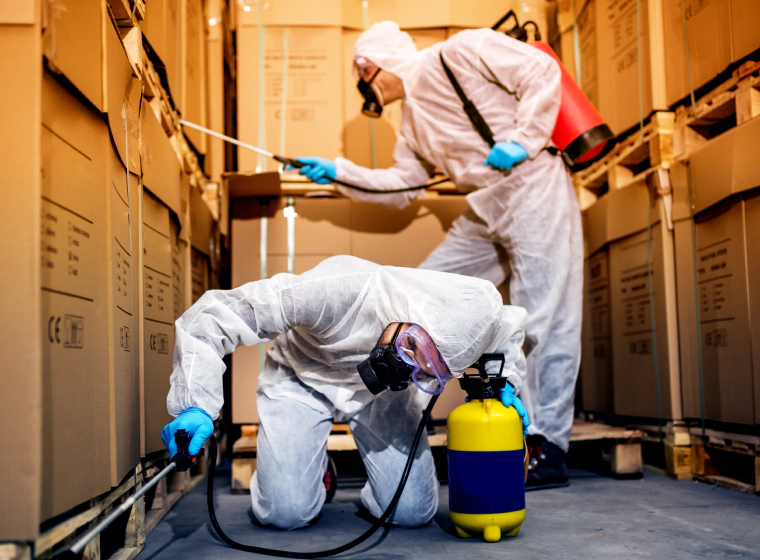 pest specialists inspecting commercial warehouse tucson az